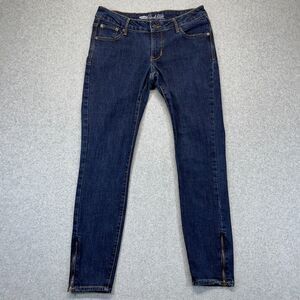 Old Navy Rockstar Jeans Women’s 8 Regular Blue Dark Wash Ankle Zip